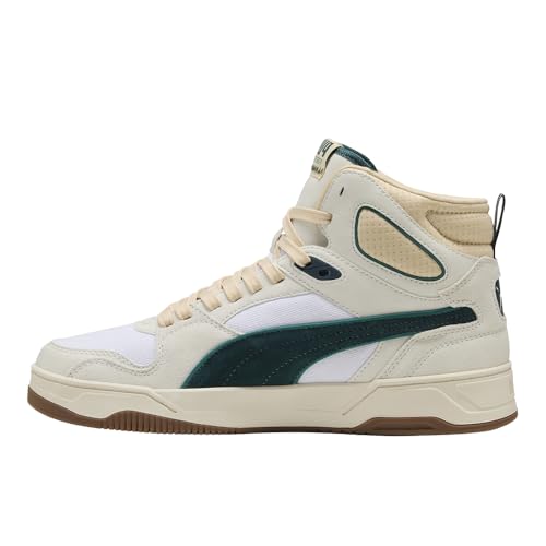 Image of PUMA Mens Rebound Break Mid Retro Run Lace Up Sneakers Shoes Casual - Green