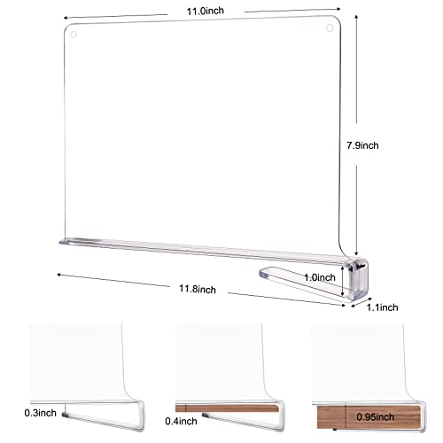 Fixwal 8Pcs Acrylic Shelf Dividers For Closet Organization, Kitchen Cabinets, Bookshelves, Display Cabinets, Shoe Racks #TOP1