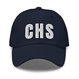 Airport Code CHS Hat Charleston South Carolina SC Dad Cap Embroidered Dad Hat Baseball Cap with Adjustable Buckle Strap Navy