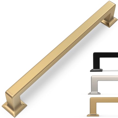 KOMOTIA 6 Pack 7-1/2 Inch Cabinet Pulls Champagne Bronze Kitchen Cabinet Handles Zinc Alloy Drawer Pulls Solid Cabinet Hardware by KOMOTIA - Used condition - US$31.07