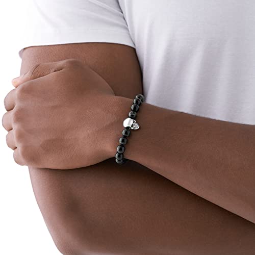 Diesel All-Gender Semi-Precious Beaded Bracelet, Color: Black Agate (Model: DX1276040) by Diesel - Used condition - Image 3