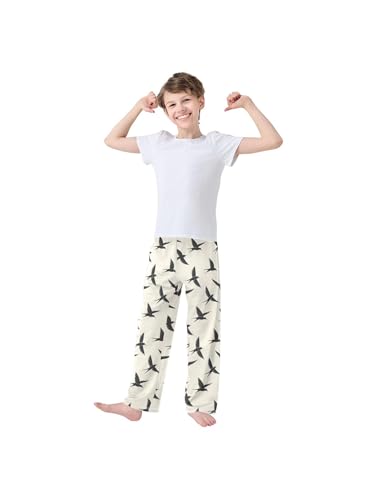 Farmhouse Swallow Silhouette Boys Pants for Kids Jogger Pants with Pockets S3