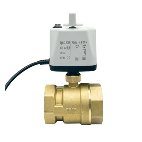 Vanne électrique normalement ouverte 24V avec commande manuelle et 2 fils DN15 - 4