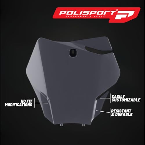 Plaque avant durable Polisport 8668100006 en plastique brillant résistant