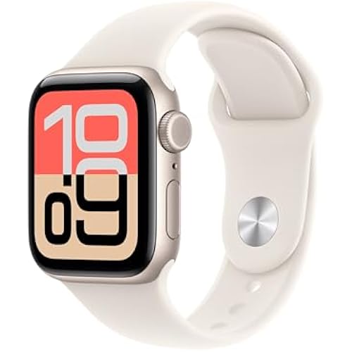 Apple Watch SE 3 [GPS + Cellular 40mm] Smartwatch with Starlight Aluminum Case with Starlight Sport Band - S/M. Fitness and Sleep Trackers, Heart Rate Monitor, Always-On Display, Water Resistant