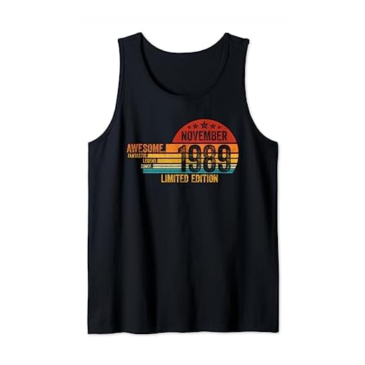 Regalo De Cumpleaños, Impresionante Desde Noviembre 1989 Camiseta sin Mangas