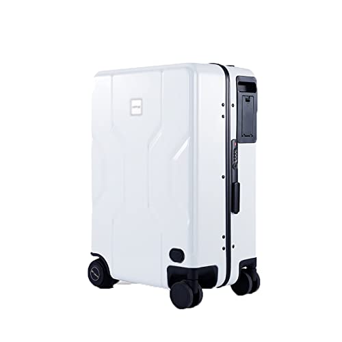 Preisvergleich Produktbild VCFDZCFD Elektrischer Koffer, Smart-Koffer, Fahrtrolley-Koffer, Begleitkoffer, Auto-Follow, Schlüsselrückruf, Smart-Warnung, mobiles Aufladen, APP-Kontrollgepäck (Porcelain White)