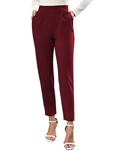 Image of Noelia Women's Pants Work Office Trousers Tapered Slim Fit Formal Style