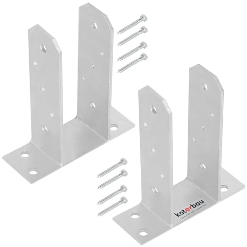 Acier galvanisé durable pour ce support de poteau bois 70 mm robuste