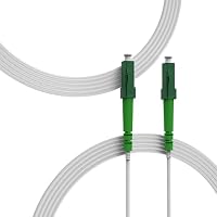 nexinex - 10m weißes Glasfaserkabel LC/APC auf LC/APC Patchkabel | Kompatibel mit Telekom, Vodafone, 1&1, Fritzbox, etc. | LWL Simplex Singlemode OS2 FTTH Glasfaser Lichtwellenleiter Kabel – Ansicht 6
