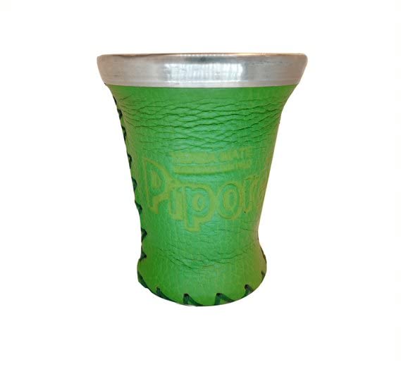 PiporeYerba Mate Leather Wrapped Stainless Steel Traditional Design Creative Ceramic Cup for Hot & Cold Coffee & Tea Cup for Birthday and Party Home Gifts Classic with Silvering Banding Mugs