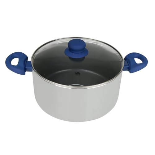 Tasty 678540 Casserole à induction avec dosage d'huile et couvercle, casserole, faitout, faitout à induction, Aluminium pressé, Polyester silicone, Verre,...