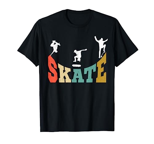 Skater Skateboarder Retro Skateboard Gift for Boys T-Shirt