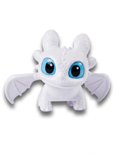 White Dragon Keychain Toy with LED Light & Moving Wings, White Fury Glowing Dragon Keychain | Mini Fantasy Figure Creature Charm for Car Dashboard, Bike Keys, Backpack Bag Accessory & Kids Gift - Image 2