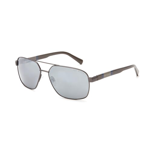 Image of Ted Baker TMS215 Men's Fashion Navigator Polarized Sunglasses, UV400 Protection, 60 mm, Gunmetal, 60 mm