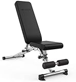 MYVVKIA Banco de Mancuernas Banco de Mancuernas Silla de Fitness Multifuncional para el hogar Tabla de Abdominales Banco Plegable Equipo de Fitness de Press de banca, Negro-132 *