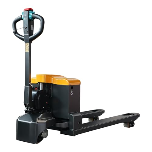 FORGLO Full Electric Pallet Jack, 4400 lbs Capacity 48V 20Ah Powered Walkie Pallet Truck w/ 48' x 27' Forks for Warehouse, Loading Dock, Trailer & Material Handling