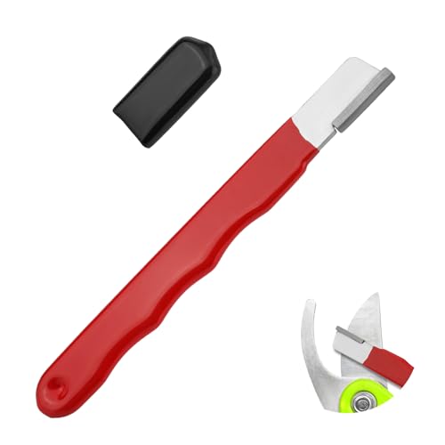 Afilador de Cuchillas de Bolsillo, Afilador de Herramientas de Jardinería de Acero de Tungsteno Afilador de Herramientas Premium Multiusos para Tijeras de Podar Hachas Tijeras Hoces