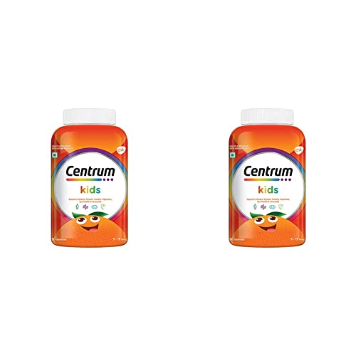 Image of Centrum Kids, World's No.1 Multivitamin with Probiotics, Vitamin C & 11 other nutrients for Immunity, Healthy Digestion & Eye Health (Veg) - 50 Gummies (Pack of 2)