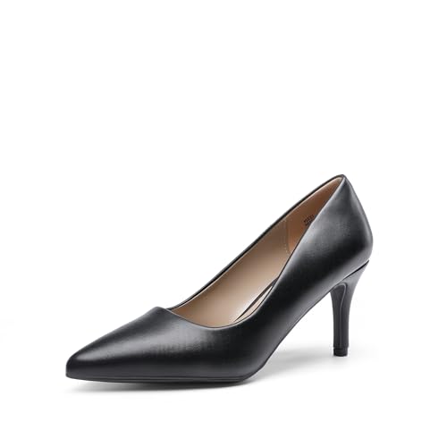 DREAM PAIRS Women's High Stiletto Heels Closed Pointed Toe Dress Pumps Shoes for Wedding Work Office Business, 3 Inches 5.5 Black-pu