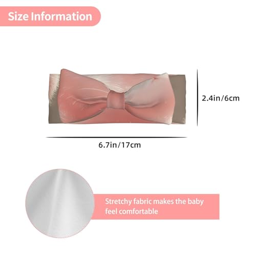 Dazed Kitten Picture Baby Bow Headband Super Stretchy Soft Bows Hair Accessories for Newborn Infants Toddlers Kids Girls3