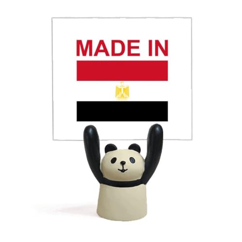 Support mémo panda égyptien en résine pour bureau et notes