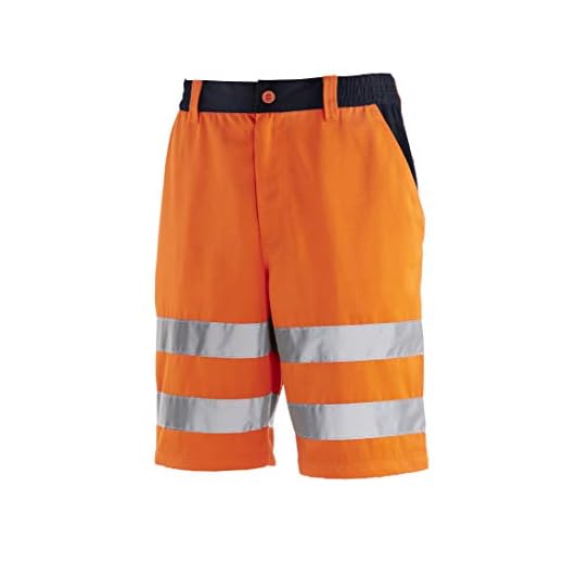 teXXor 4345-56 Warnschutz-Short "Erie", Größe 56, Warnorange/Marineblau