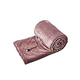 Ultra Soft USB Heated Blanket Queen Size, Flannel Electric Throw with 3 Heating Levels, Washable & Fast Heating (Color : Pink, Size : 55 * 32inch)