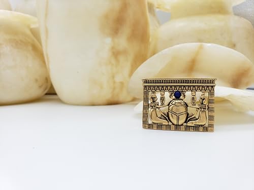 Image of Egyptian Scarab Pectoral Brooch with Lapis Lazuli - Made in the USA