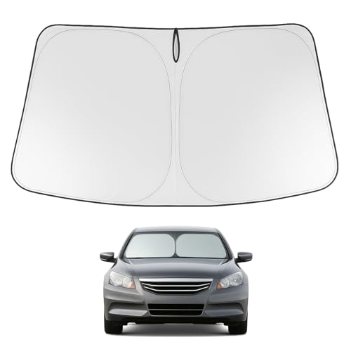 Image of Proadsy 2026 Upgrade Windshield Sun Shade Custom Fit 2008-2012 Accord Foldable Front Sunshade Protector Sun Visor Blocks UV Rays Keep Car Cooler