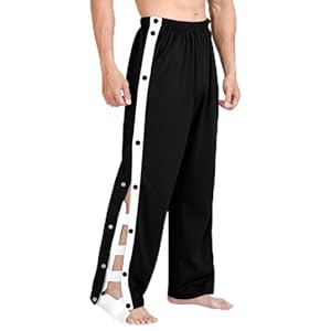 BSBUY Pantalon de Survêtement Pantalon de Rééducation pour Homme et Femme, Pantalon de Sport Postopératoire - Patte de Boutonnage Latérale, Pantalon de Jogging