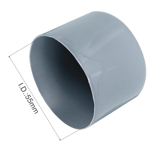 Image of uxcell 4pcs Rubber End Caps 55mm ID Vinyl Round Tube Bolt Cap Cover Screw Thread Protectors Grey, 40mm Height