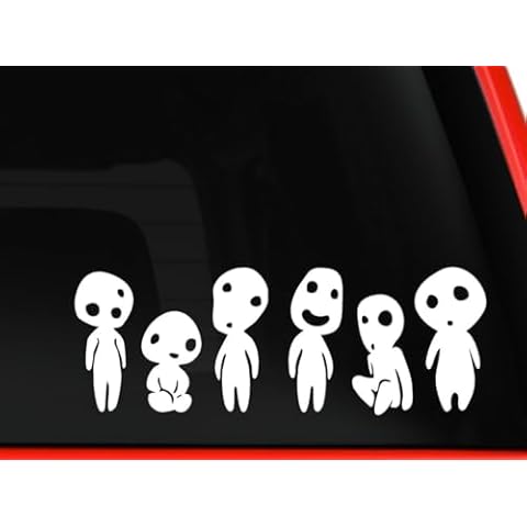 Kodama Spirits Car Truck SUV Window Laptop Kitchen Wall Die Cut Vinyl Decal Sticker (10, White) Cover