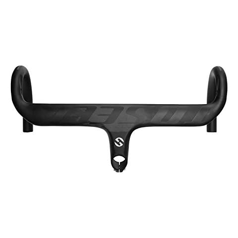 TOSEEK Aero Integrated Carbon Handleba (Big B) 400/420/440mm with Stem Matte BLACK (Stem : 100mm, Width : 420mm) Cover