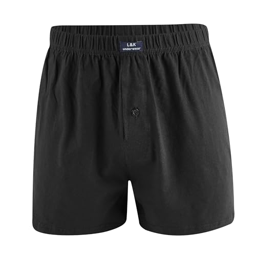 L&K Sparpack Zestaw 6 bokserek męskich Webboxer z klasycznymi wzorami, bielizna bawełniana męska 1405, XXL
