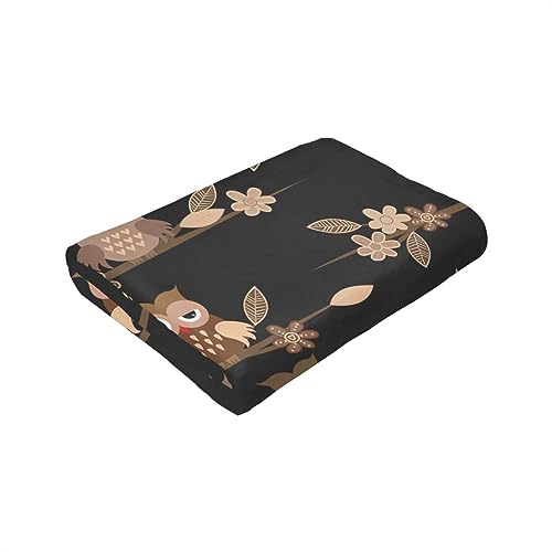 Couverture en micro-polaire cadeau idéal et léger imprimé hiboux - 7