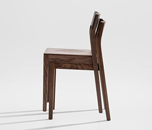 Image of Genuine Decor Rosewood Dining Chair - Rustic Teak Brown Finish, Solid Wood, No Cushion, Ideal for Dining Room - Chair Set of Two