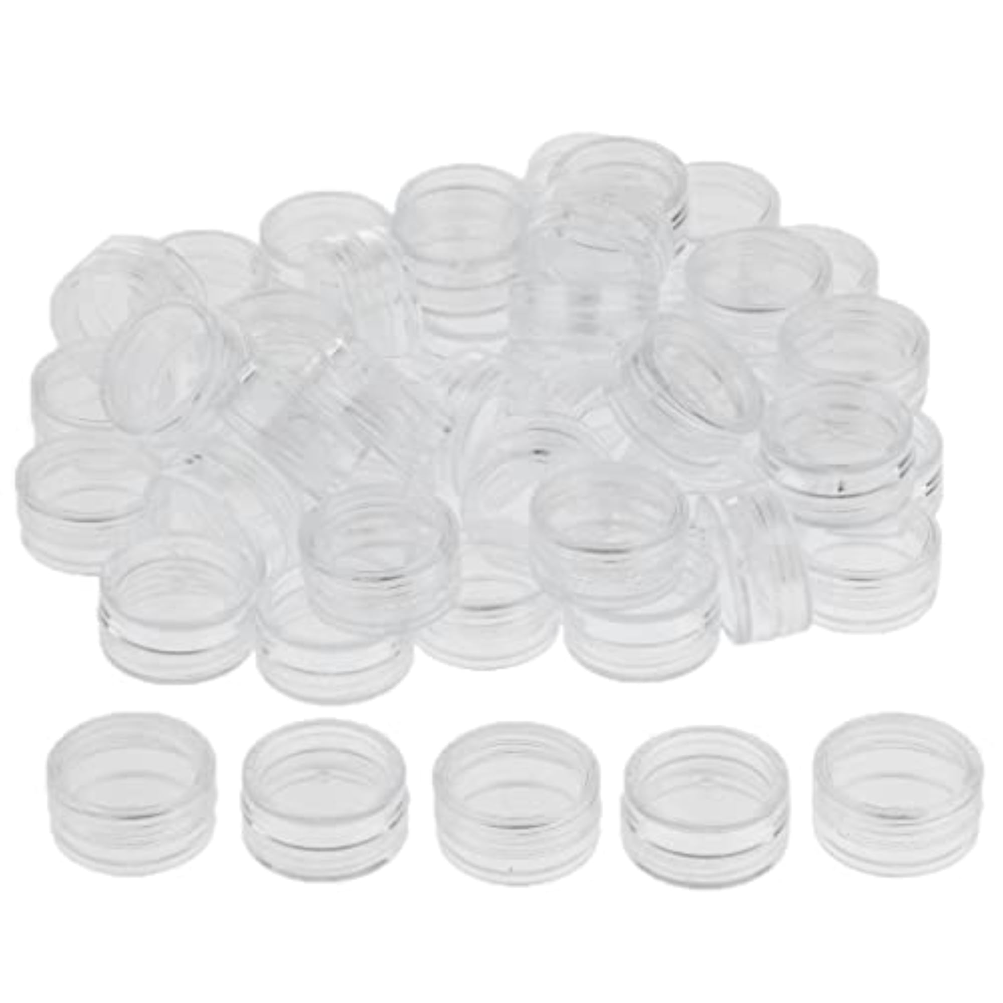 50 Pieces PVC Cosmetic Pot Jars, 2g