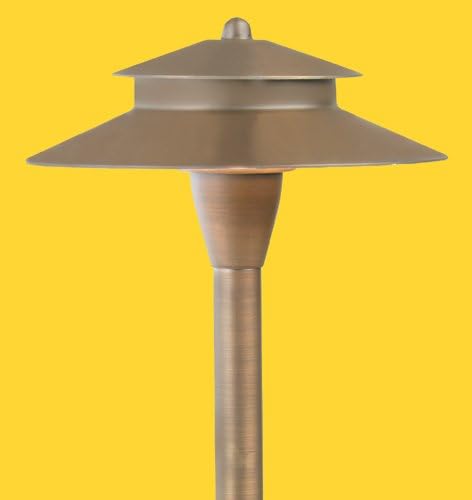 Corona CL-645B-AB -Low Voltage/ 12V Area Light Brass Double Umbrella, Antique Bronze