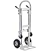 Leomru Aluminum Hand Truck, Heavy Duty Convertible Hand Truck Dolly 2 in 1 Design, 880 LBS Utility Cart Dolly Cart with Rubber Wheels Commercial Grade for Transportation in Warehouse