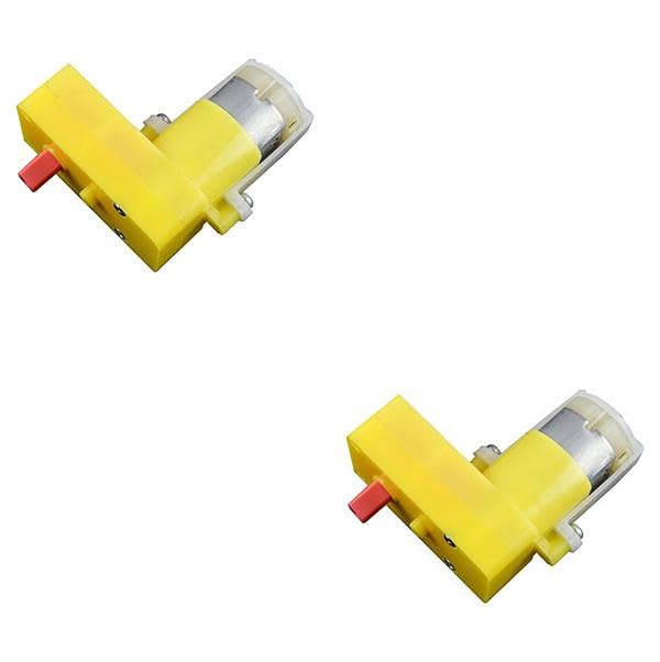 (2 pc) Pro3D 200RPM DC 3-12V L-Shape BO Gear Motor One Side Shaft for Programming Board Smart Car