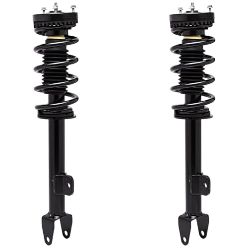 Image of Detroit Axle - Front 8pc Struts Kit for 12-14 Dodge Challenger Charger, 2 Struts & Coil Spring 2 Sway Bar Links 4 Tie Rod Ends 2012 2013 2014 Replacement Suspension