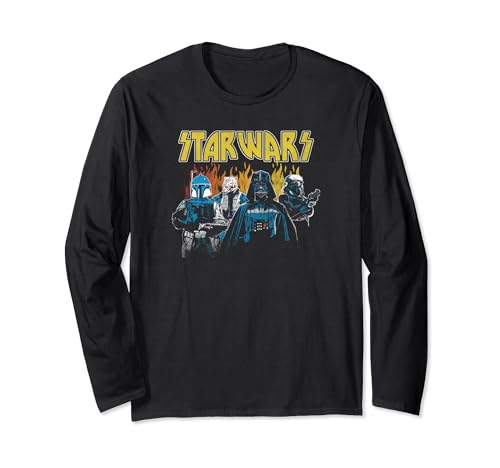 T-shirt Star Wars manches longues vêtement coton graphique noir homme