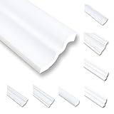 MDEKOR 100 metri di Cornici per Soffitto in Polistirene XPS Profilo Decorativo Bianco 80x70 cm Pacchetto Risparmio NS80