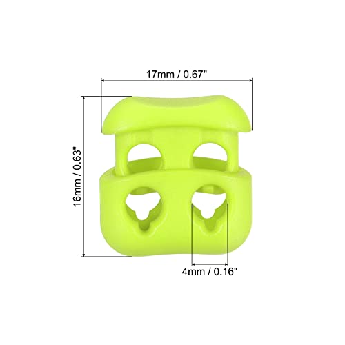 PATIKIL Cord Locks, 30 Pack Oval Spring Toggle Stopper for Drawstring Bag Shoelaces Bright Green, 16x17mm - Image 2
