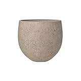 Oasis of Life Pflanzgefäß Orb Grey Washed – D39xH35cm – Moderner Blumentopf in Grauer Steinoptik – Stilvoller Pflanzkübel für Innen & Außen – Dekorativer Topf für Zimmerpflanzen, Palmen & Gräser