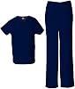 Set de uniforme médico unisex Dickies con top en V y pantalón con cordón | 3 bolsillos funcionales, cintura ajustable con cordón, ajuste cómodo, diseño de fácil cuidado 2