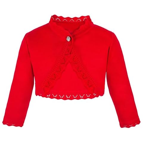 Lilax Little Girls' Red Bolero Cardigan Cover