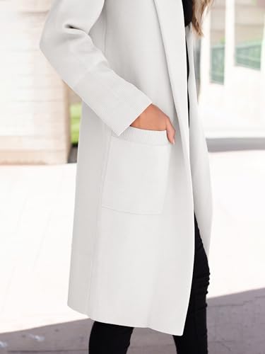 Image of ANRABESS Womens Cardigan Sweater 2026 Fall Outfits Knitted Lapel Long Coats Coatigans