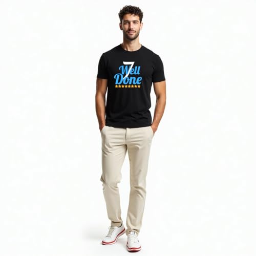 Image of ALOVA Modern Men's Round Neck Cotton T-Shirt - Casual Half Sleeve Design with Trendy Front Prints